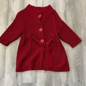 Vince Red Knit Button Front Sweater